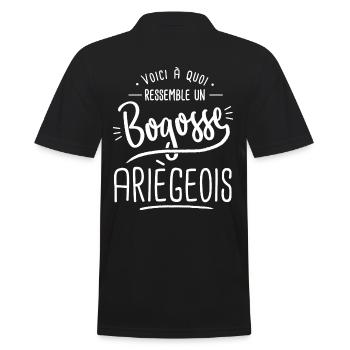 ariègeois bogosse Cadeau humour ariège - Polo Homme - noir - Dos - Kai (181cm)
