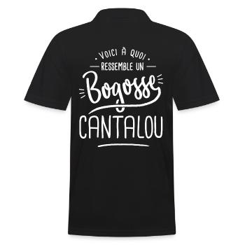cantalou bogosse Cadeau humour cantal - Polo Homme - noir - Dos - Kai (181cm)