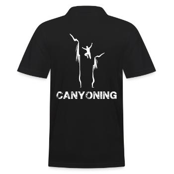 canyoning canyon - Men's Polo Shirt - black - Back - Kai (181cm)