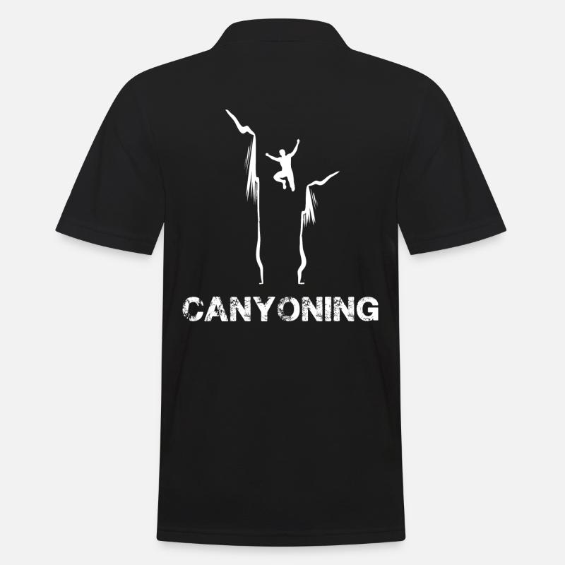 canyoning canyon - Männer Poloshirt - Schwarz