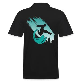 parkour parkour-jump traceur flip out freeruning - Polo Homme - noir - Dos - Kai (181cm)