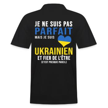 ukraine ukrainien parfait drapeau ukraine - Polo Homme - noir - Dos - Kai (181cm)