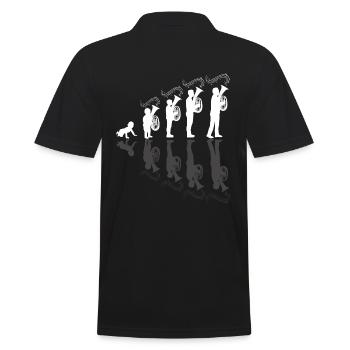 Tenor Horn Gift - Tenor Horn Player Evolution - Men's Polo Shirt - black - Back - Kai (181cm)