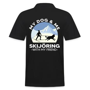 Skijoring Hundesport Zughund Skijoering - Polo Homme - noir - Dos - Kai (181cm)