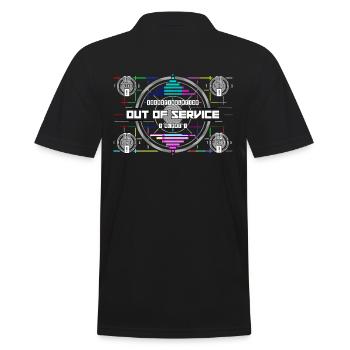 Out of order - Men's Polo Shirt - black - Back - Kai (181cm)