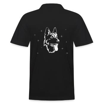 Chien de berger allemand avec étoiles - Polo Homme - noir - Dos - Kai (181cm)