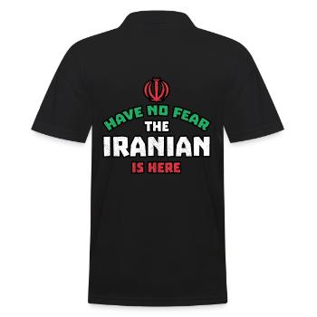Iran Geschenk für Iraner, iranische Wurzeln - Männer Poloshirt - Schwarz - Hinten - Kai (181cm)