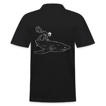 Plongeur de requins - Polo Homme - noir - Dos - Kai (181cm)
