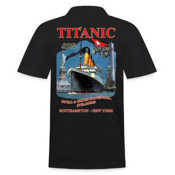 TITANIC liner creation Louis RUNEMBERG © Adagp - Men's Polo Shirt - black - Back - Kai (181cm)