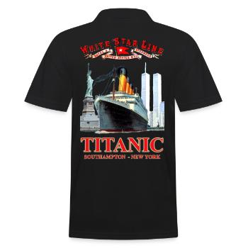 TITANIC SPIRIT CREATION Louis RUNEMBERG © Adagp - Men's Polo Shirt - black - Back - Kai (181cm)