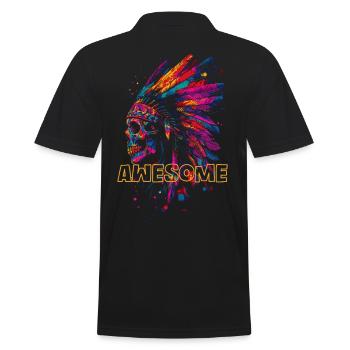 Superbe crâne indien - Polo Homme - noir - Dos - Kai (181cm)