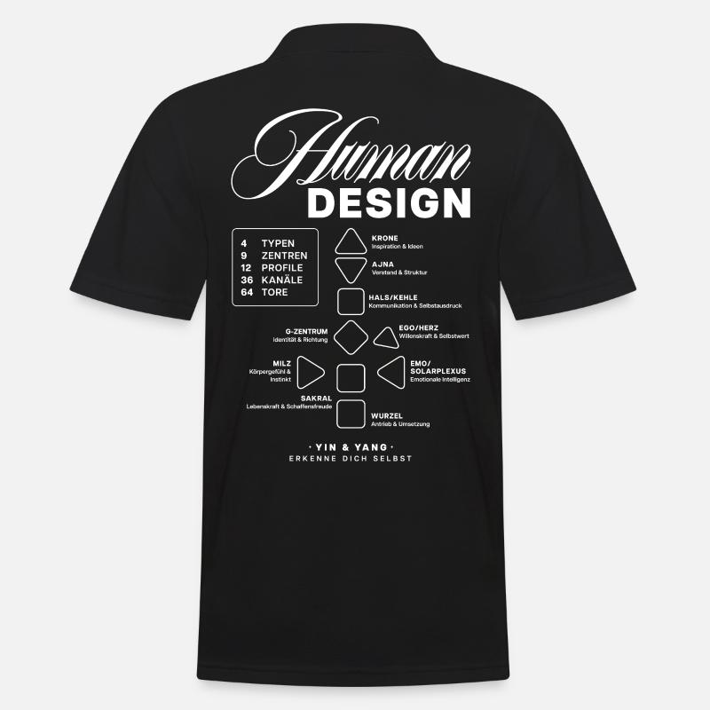 Human Design Blueprint - Männer Poloshirt - Schwarz