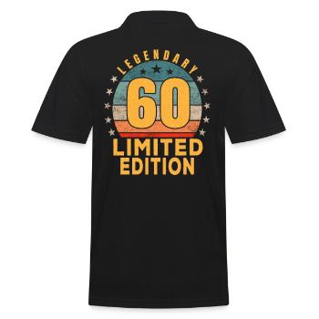 Geburtstag Legendary 60 Jahre Limited Edition - Männer Poloshirt - Schwarz - Hinten - Kai (181cm)