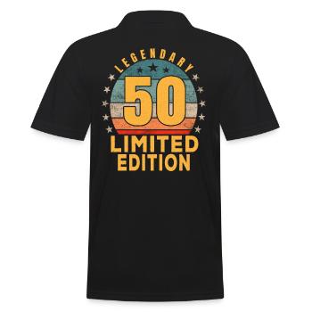 Geburtstag Legendary 50 Jahre Limited Edition - Männer Poloshirt - Schwarz - Hinten - Kai (181cm)