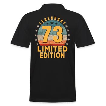 Geburtstag Legendary 73 Jahre Limited Edition - Männer Poloshirt - Schwarz - Hinten - Kai (181cm)