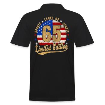 Update Level Up 65 Years Limited Edition USA - Men's Polo Shirt - black - Back - Kai (181cm)