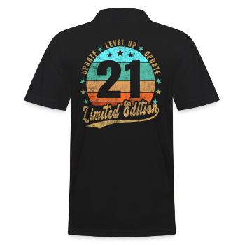 Mise à jour Level Up 21 ans Édition Limitée Rétro - Polo Homme - noir - Dos - Kai (181cm)