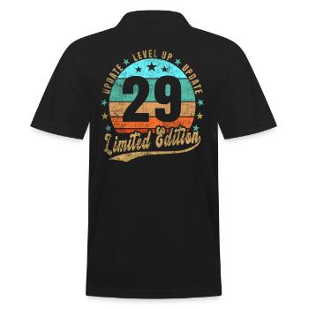 Mise à jour Level Up 29 Ans Édition Limitée Rétro - Polo Homme - noir - Dos - Kai (181cm)