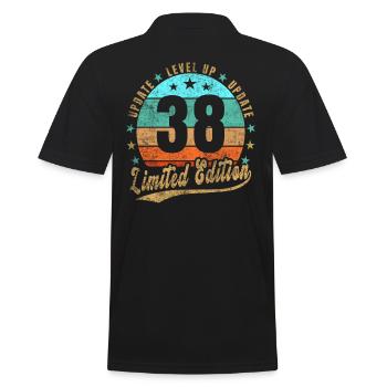 Mise à jour Level Up 38 Ans Édition Limitée Rétro - Polo Homme - noir - Dos - Kai (181cm)