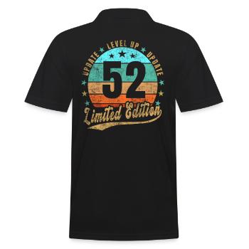 Update Level Up 52 Years Limited Edition Retro - Men's Polo Shirt - black - Back - Kai (181cm)