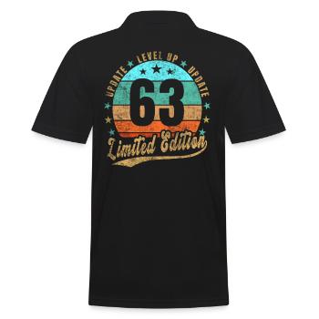 Mise à jour Level Up 63 Ans Édition Limitée Rétro - Polo Homme - noir - Dos - Kai (181cm)
