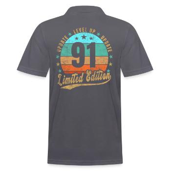 Mise à jour Level Up 91 Years Limited Edition Retro - Polo Homme - charbon - Dos - Nico (186cm)