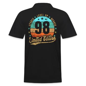 Update Level Up 98 Years Limited Edition Retro - Men's Polo Shirt - black - Back - Kai (181cm)