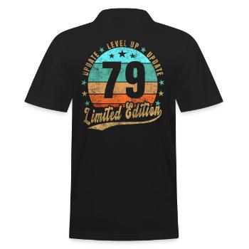 Update Level Up 79 Years Limited Edition Retro - Men's Polo Shirt - black - Back - Kai (181cm)