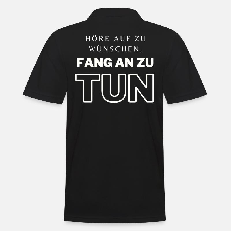 POSITIVE EINSTELLUNG MINDSET Motivation - Männer Poloshirt - Schwarz