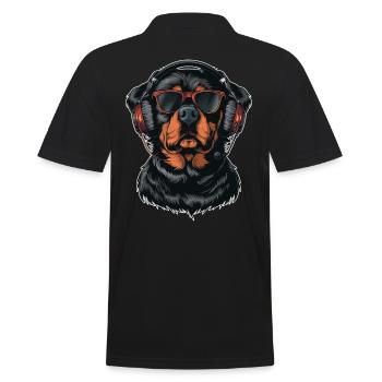 Rottweiler Lunettes de soleil Casque Chiens Chien - Polo Homme - noir - Dos - Kai (181cm)