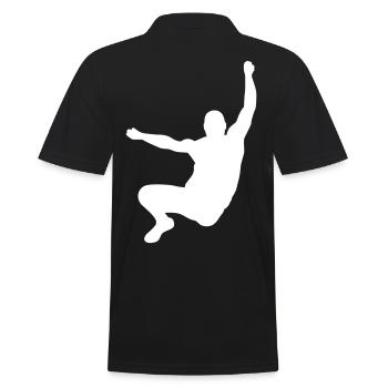 Long Jump Sport - Men's Polo Shirt - black - Back - Kai (181cm)