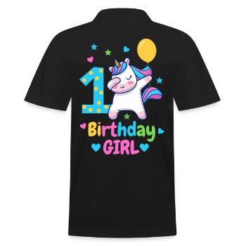 Licorne du 1er anniversaire - Polo Homme - noir - Dos - Kai (181cm)