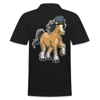 Cheval de montagne. Chevaux Alpes Ross Tyrol Tyrol Tyrol - Polo Homme - noir - Dos - Kai (181cm)