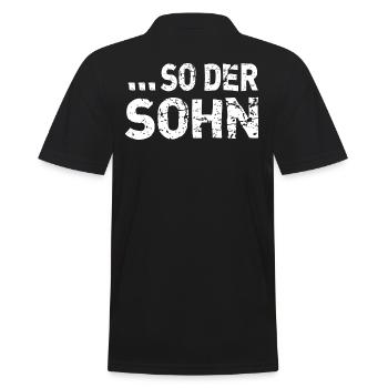 Wie der Vater so der Sohn bester Papa Geschenkidee - Männer Poloshirt - Schwarz - Hinten - Kai (181cm)