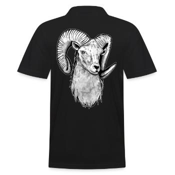 Widder Geschenk Sternzeichen - Männer Poloshirt - Schwarz - Hinten - Kai (181cm)