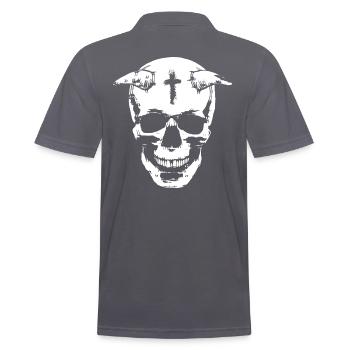 Devil - Men's Polo Shirt - charcoal grey - Back - Nico (186cm)