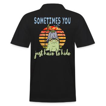 Depressionen Depression Frosch - Männer Poloshirt - Schwarz - Hinten - Kai (181cm)