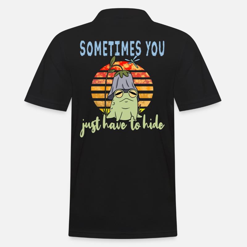 Depressionen Depression Frosch - Männer Poloshirt - Schwarz