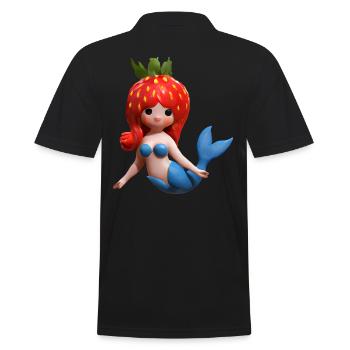 Sirène aux fraises - Polo Homme - noir - Dos - Kai (181cm)