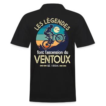 legendes ascension Mt Ventoux BMX velo - Polo Homme - noir - Dos - Kai (181cm)