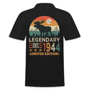 1944 legendary anniversaire Né en 1944 - Polo Homme - noir - Dos - Kai (181cm)