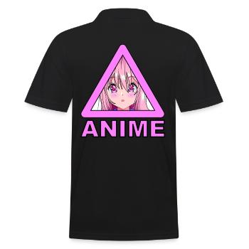anime - Men's Polo Shirt - black - Back - Kai (181cm)