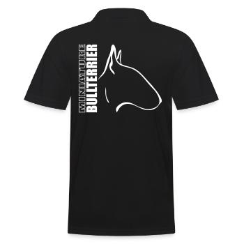 MINIATURE BULLTERRIER PROFIL - Männer Poloshirt - Schwarz - Hinten - Kai (181cm)