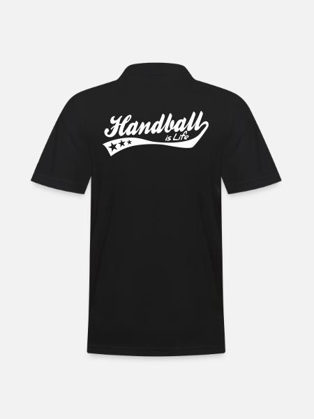 handball is life - retro - Men's Polo Shirt - black