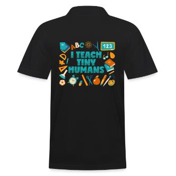 Teacher: I teach tiny people - Men's Polo Shirt - black - Back - Kai (181cm)