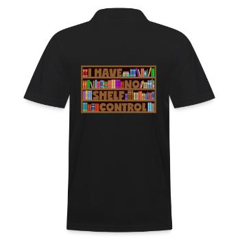 Bibliothèque Livres de jeux de mots Dicton - Polo Homme - noir - Dos - Kai (181cm)
