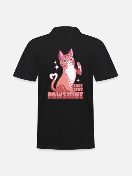 Chat positif - Pawsitive! - Polo Homme - noir