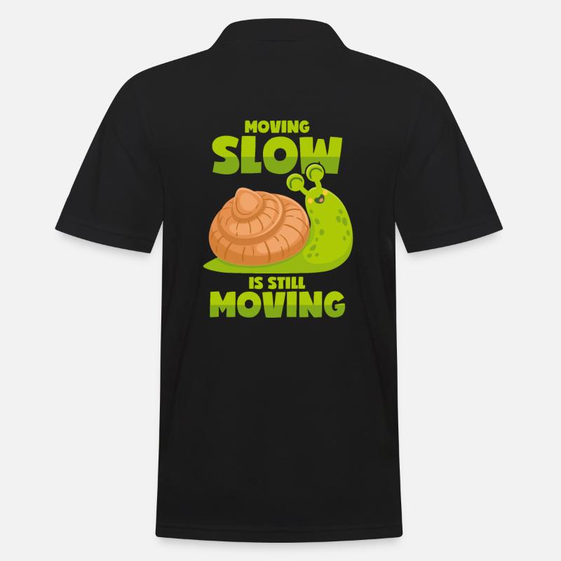 Langsame Schnecke - Motivation - Männer Poloshirt - Schwarz