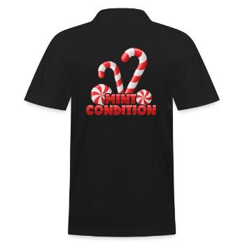 Zuckerstangen: Mint Condition, guter Zustand - Männer Poloshirt - Schwarz - Hinten - Kai (181cm)
