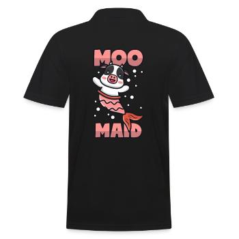 Vache + Sirène = Moomaid - Polo Homme - noir - Dos - Kai (181cm)